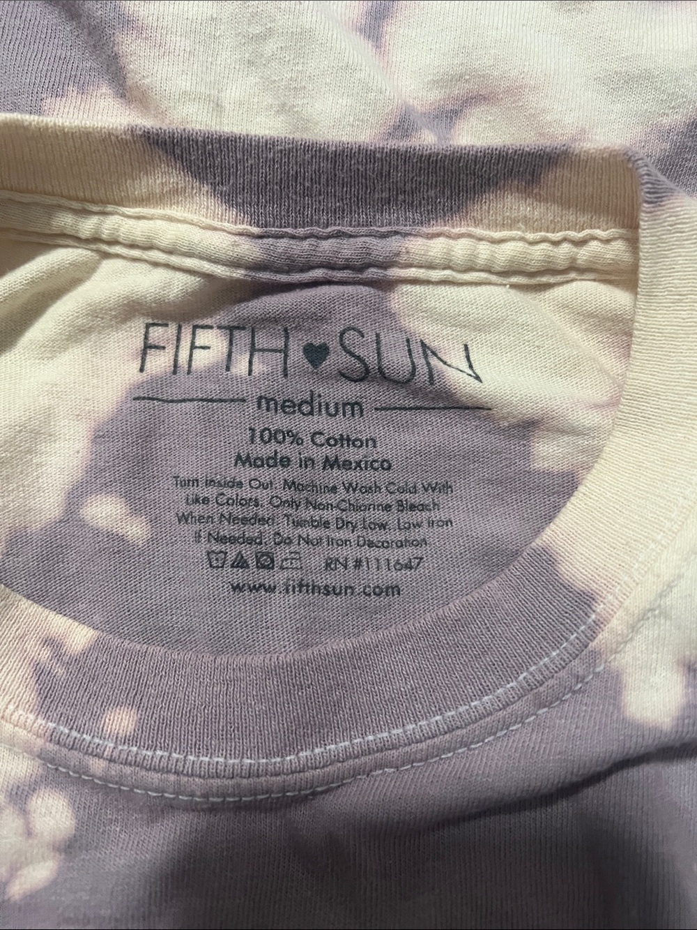 Fifth Sun Purple and Cream 1983 Tour Tie-Dye Tee - Picture 6 of 6